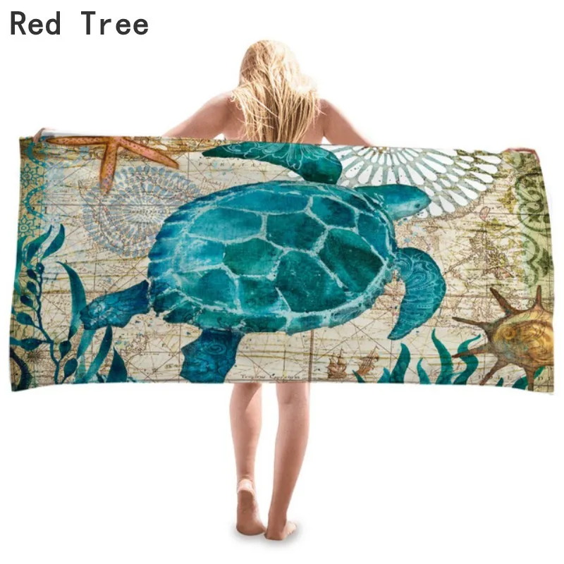 

Whale Sea Turtle/Horse 3D Beach Towel Quicky-dry Microfiber Bath Towels Summer Cushion Shower Yoga Mat Sand Free Drop Shipping