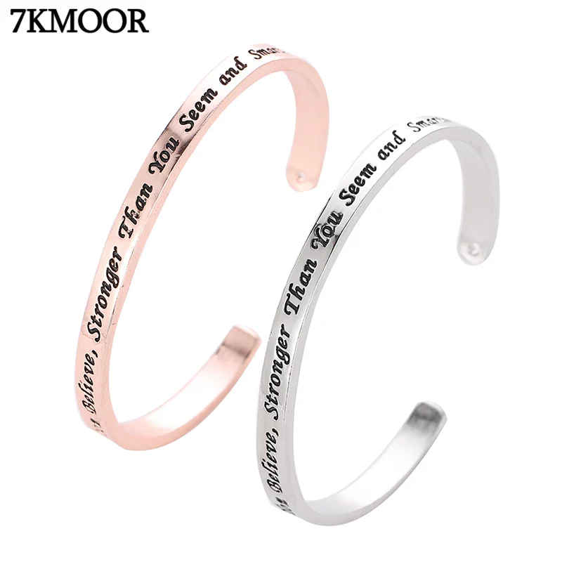 Вдохновляющие браслеты-манжеты для женщин браслеты из розового золота с