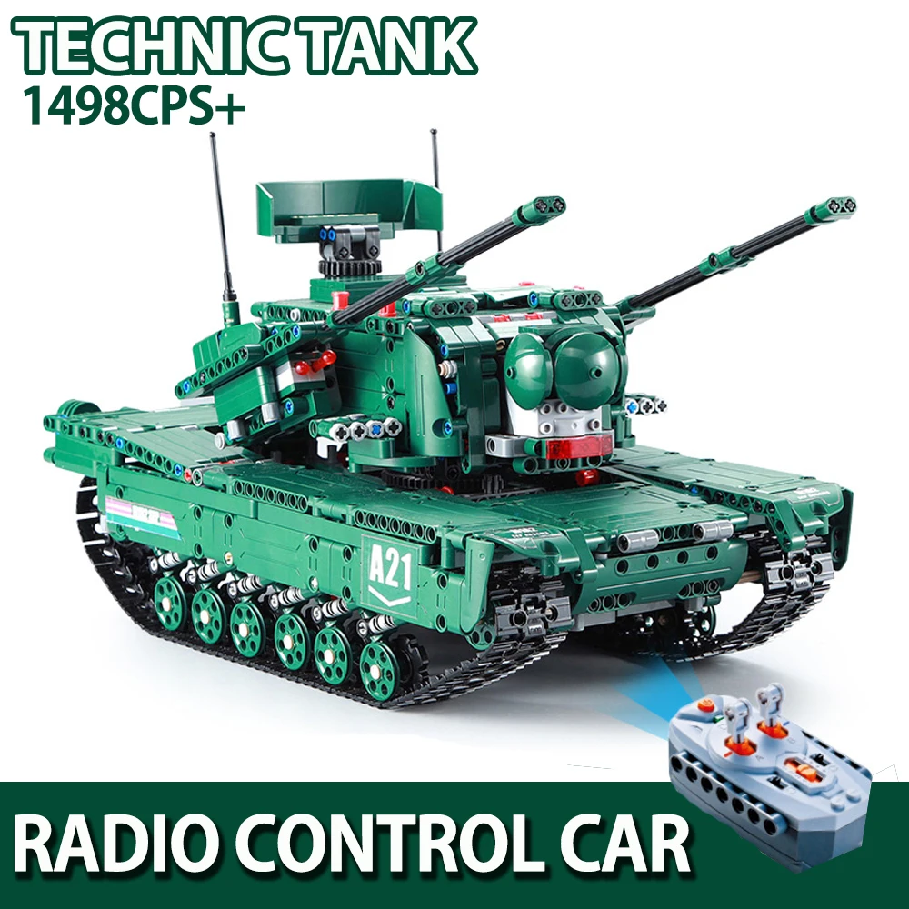 Cada Technic Tank 1498CPS RC военная модель M1A2 строительные блоки кирпичные игрушки
