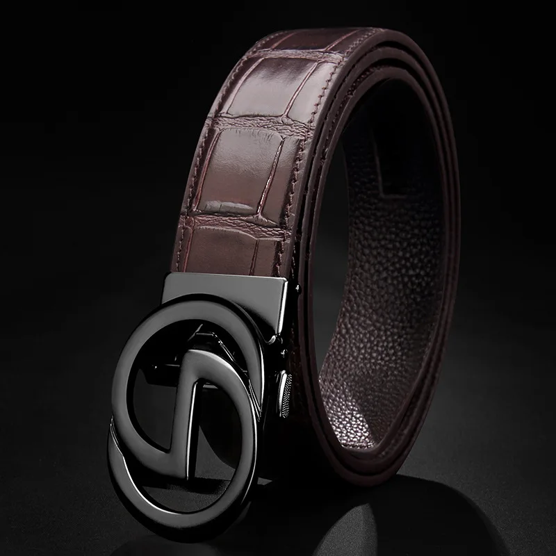

Best selling men's belt luxury first layer cowhide automatic buckle leather belt casual fashion business high-end trouser belt