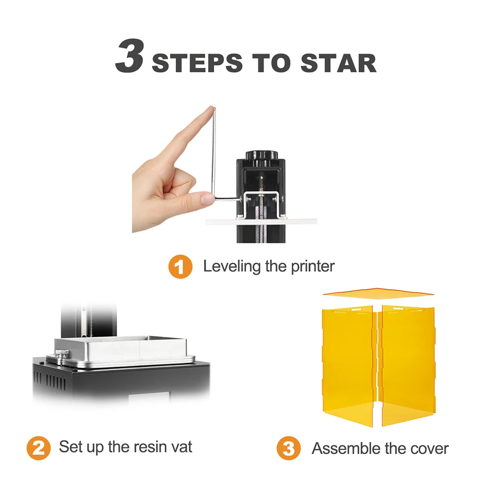 Удлиненный оранжевый 10 ЖК-полимерный 3D принтер металлическая Матрица для тела