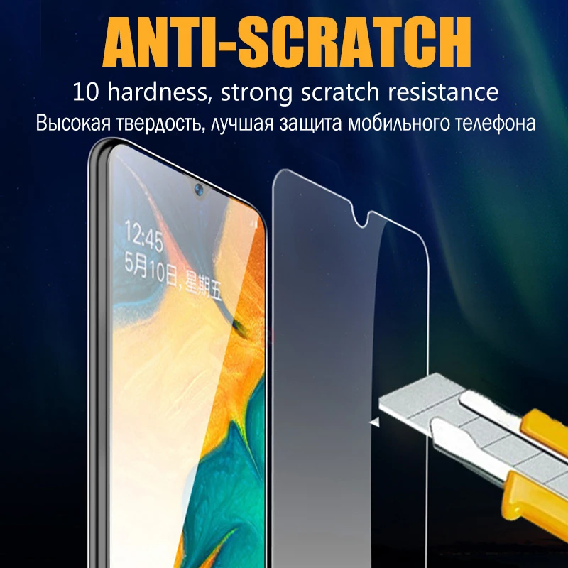 1 3 шт. закаленное стекло для Samsung Galaxy A10 A50 A20 A20E A70 A30 A40 A80 A90 защита экрана на M10 M20 M30 M40
