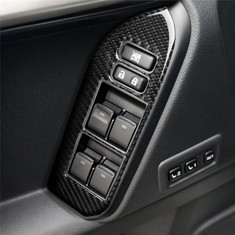 Подходит для Toyota Land Cruiser Prado 2010- автомобильные аксессуары стеклоподъемная панель декоративная Автомобильная наклейка из углеродного волокна