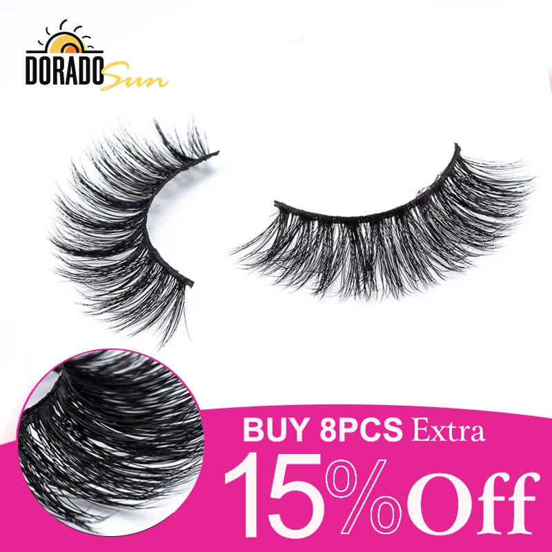 DORADOSUN накладные ресницы 5 пар в полоску 3D искусственная норка натуральный длинный