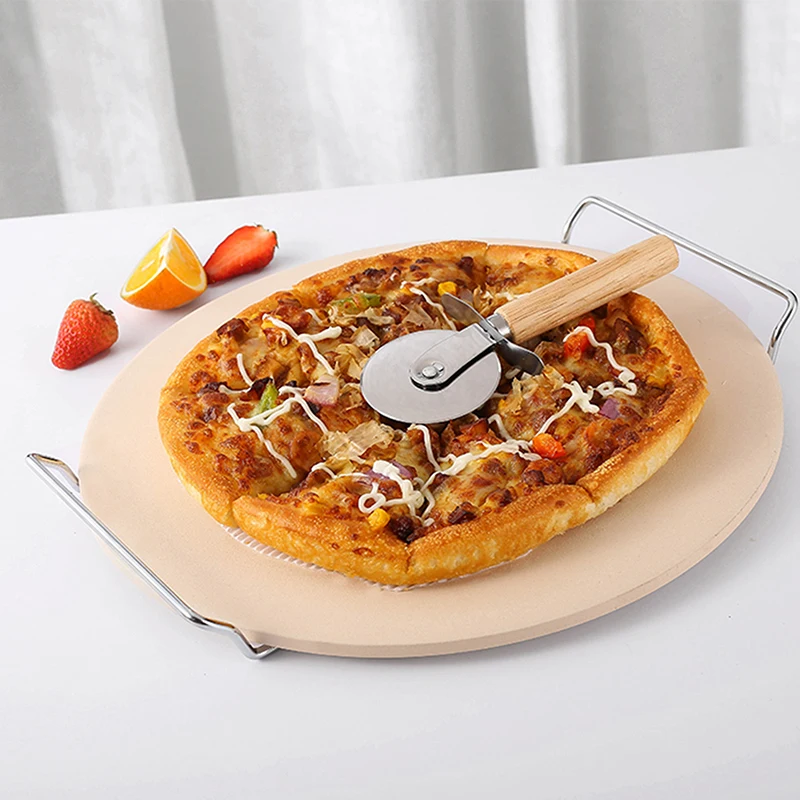 

Multifunctionele Corderiet Pizza Bakplaat Ronde Vorm Effen Kleur Slate Koekenpan Praktische Huishoudelijke Keuken Product