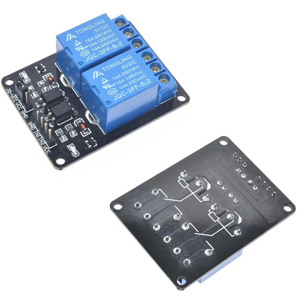 2 канальный выход Мини DIY прямой покрой Управление Модуль платы реле 5v с оптопарой