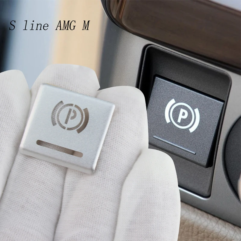 

Car Styling Parking Brake Handbrake P Buttons Switch Stickers Covers Trim For BMW 7 Series E66 E65 Interior Auto Accessories