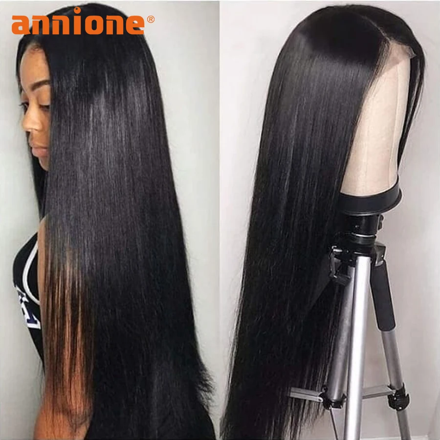 Парики из человеческих волос на сетке спереди 13x4 бразильские прямые передние