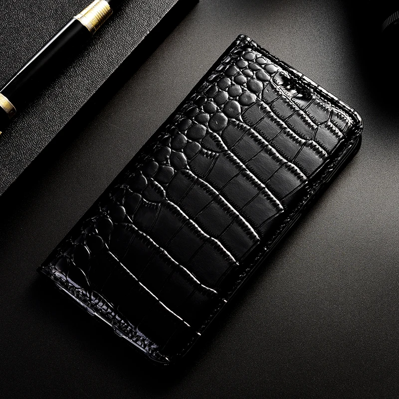Black Натуральная Кожа Роскошные модные флип кожаный чехол для Xiaomi Redmi 3 3X3 S 4 4A 4X5 5A 6 6A 7 K20 7A A1 A2 A3 Pro Prime Plus Чехол для мобильного телефона - Цвет: Black