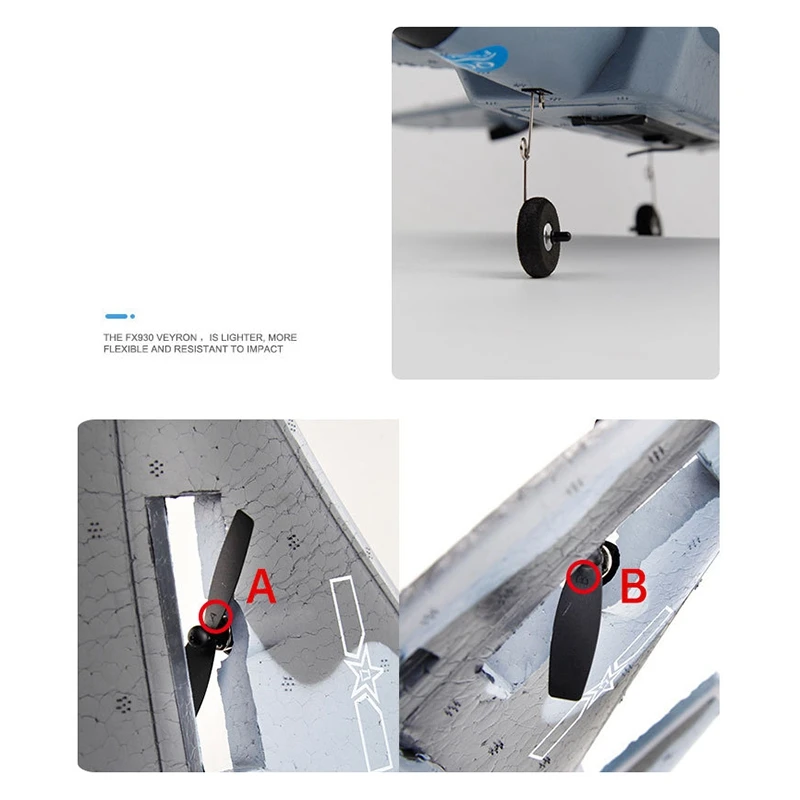 

FX930 Fixed Wing Remote Control Kids Drone Model EPP Foam RC Airplane Outdoor Toy Simulation Fighter 2.4GHz