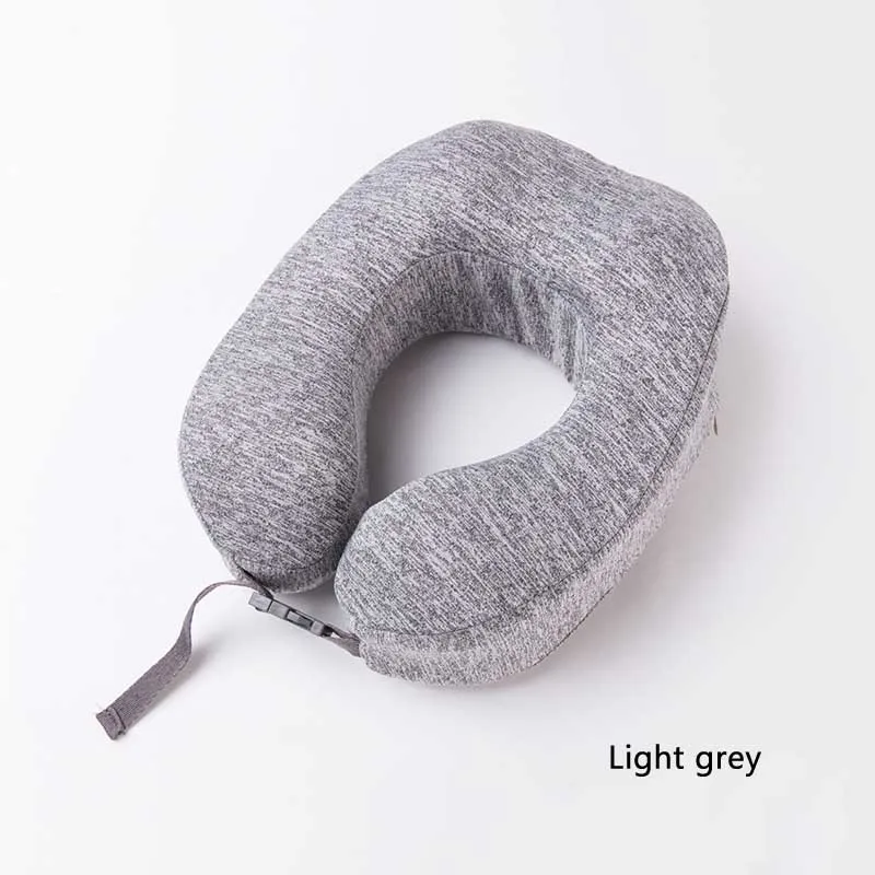 grey U-образная подушка для поддержки шеи с эффектом памяти, подушка для путешествий, самолет, подголовник для сна, офисные подушки для отдыха - Цвет: grey