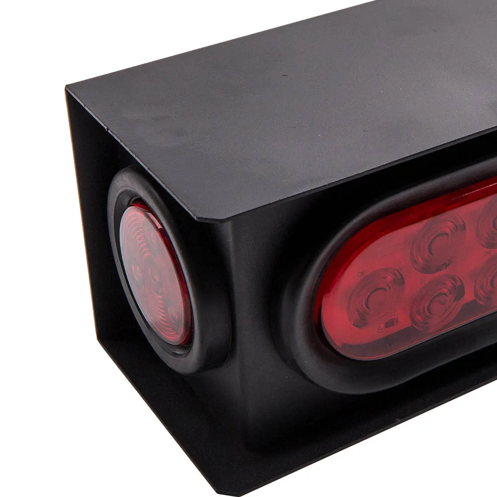 

2pcs LED Trailer Truck Steel Housing Box 6" OVAL Tail Light and 2" Marker Light Trailer Lights Left Right Direct Replacement