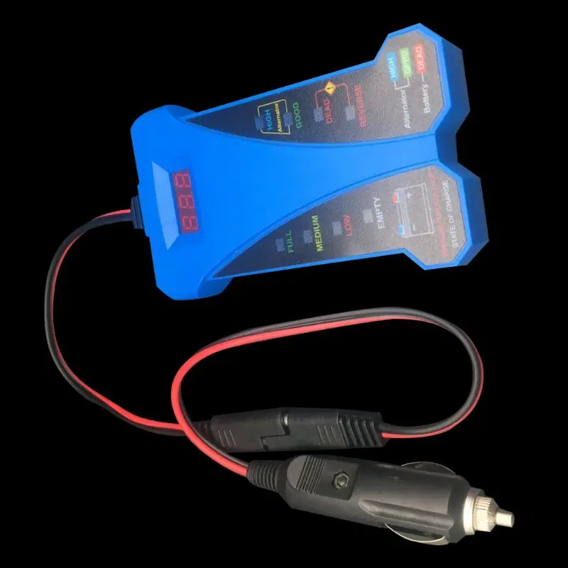 

12V DC Color LED Lorry Digitall battery batteries tester with Cigarette Lighter Plug accessory for Cars