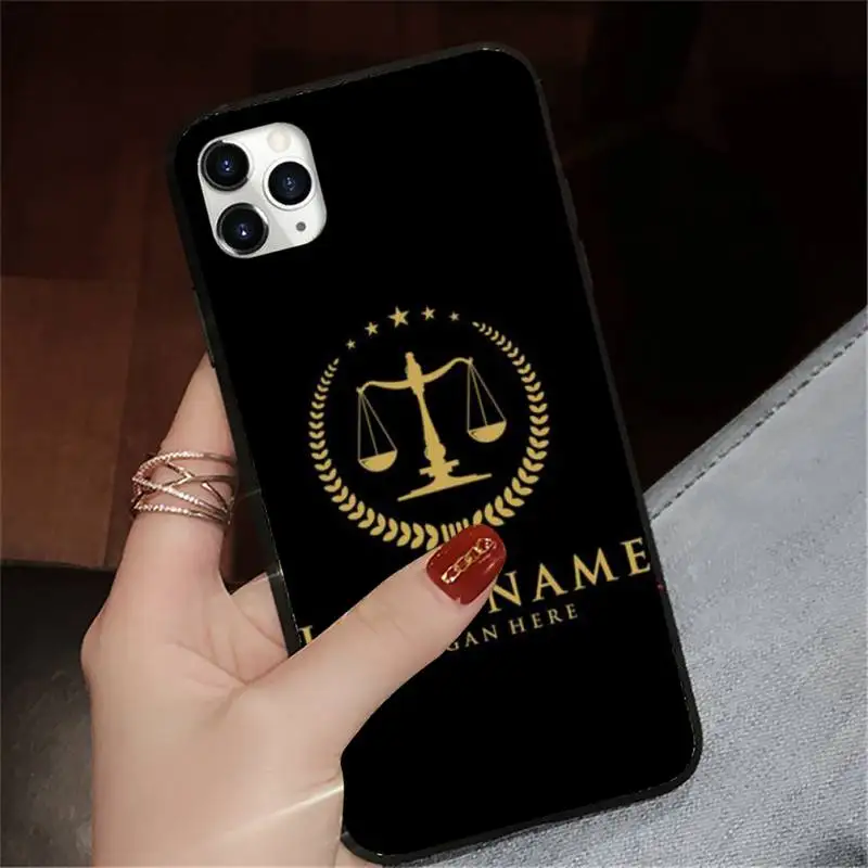 

Law Student Lawyer Judge Accessories Phone Case for iPhone 11 12 pro XS MAX 8 7 6 6S Plus X 5S SE 2020 XR luxury design cover