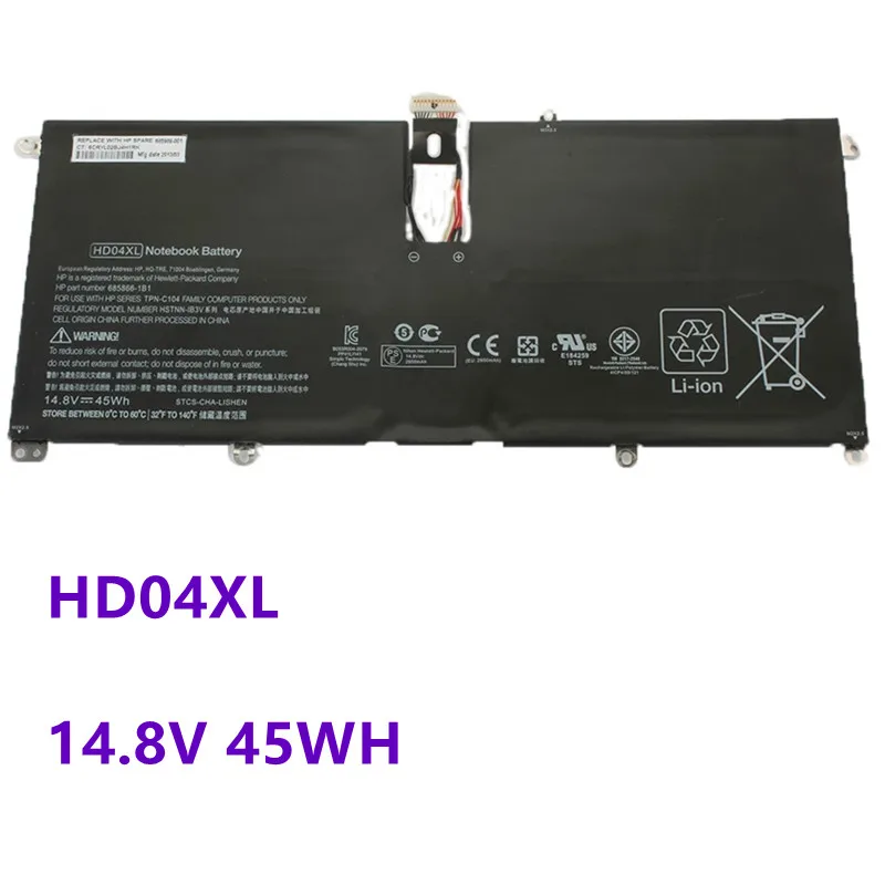 Аккумулятор HD04XL для HP Envy Spectre XT 13-2000eg 13-2021tu 13-2120tu 13-2113TU Pro 13-b000 HSTNN-IB3V 685989-001 14 8 в 45 Вт/ч