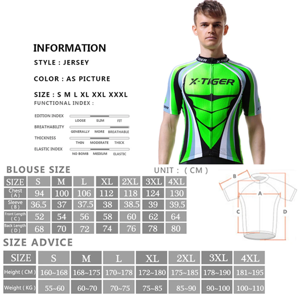 

Men's Cycling Jersey Set Summer Men Outdoor Sports Cycling Clothing Quick Dry Bike Clothes Breathable MTB Bicycle Cycling Suit