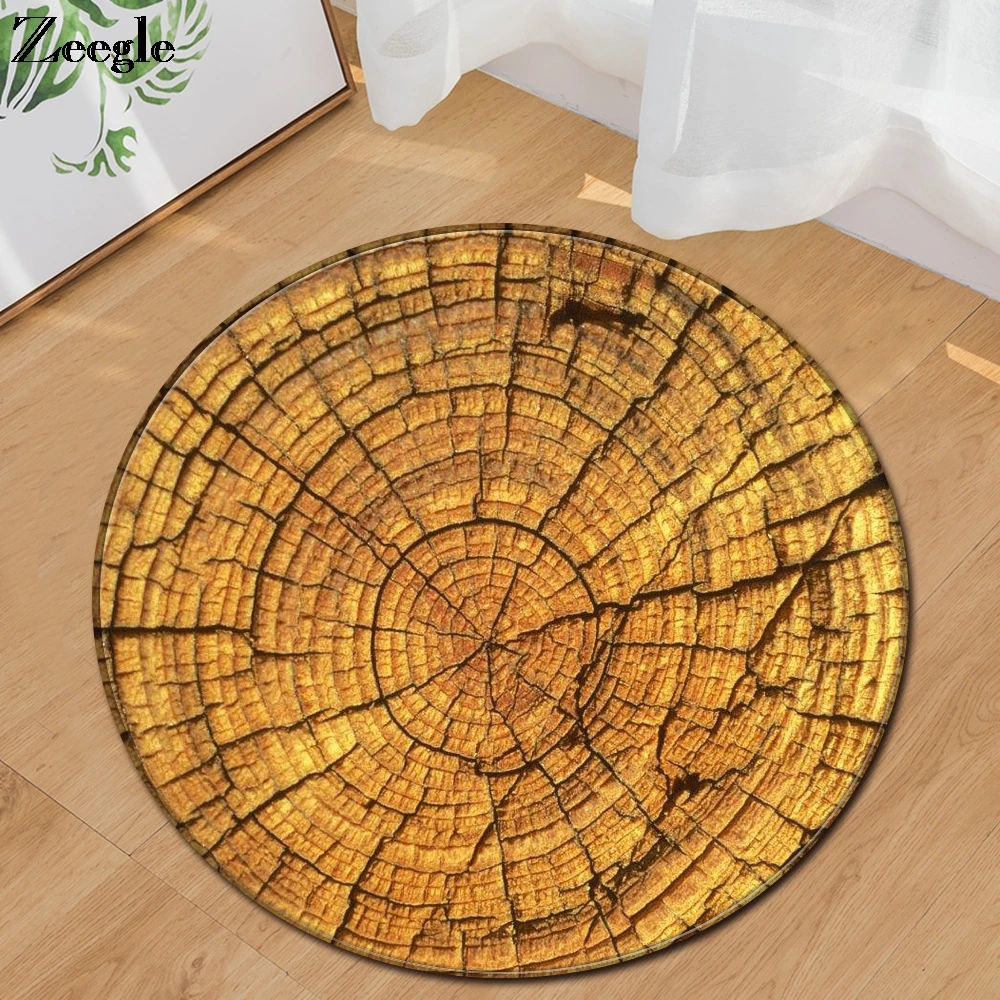 

Zeegle Round Carpet Microfiber Table Carpet Water Absorption Soft Mat Hallway Rug Home Decoration Foot Rug Kids Room Play Mat