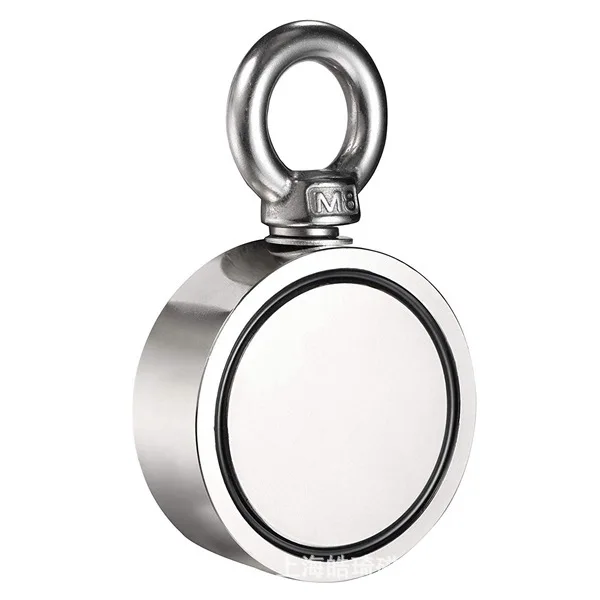 

Hot sale Double Side Magnet Fishing,Combined 300Kg Pulling Force,D60mm Diameter,Super Strong Round Neodymium Fishing Magnet Wit