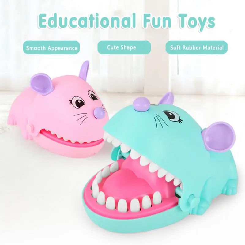 

Baby Novelty Gags Toys Children Cartoon Mouse Mouth Dentist Bite Finger Game Practical Jokes Kids Creative Funny Toy For Party