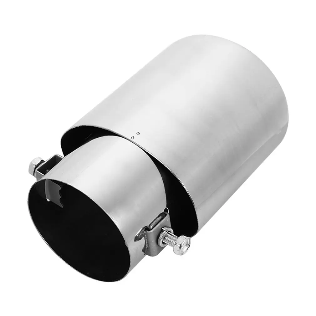 

Car Tail Rear Straight Exhaust Muffler Pipe Tip Stainless Steel Chrome 63-76