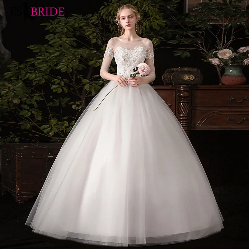 

Korean light wedding dress 2021 summer new bride shoulder long sleeve Mori simple super fairy dream main wedding dress