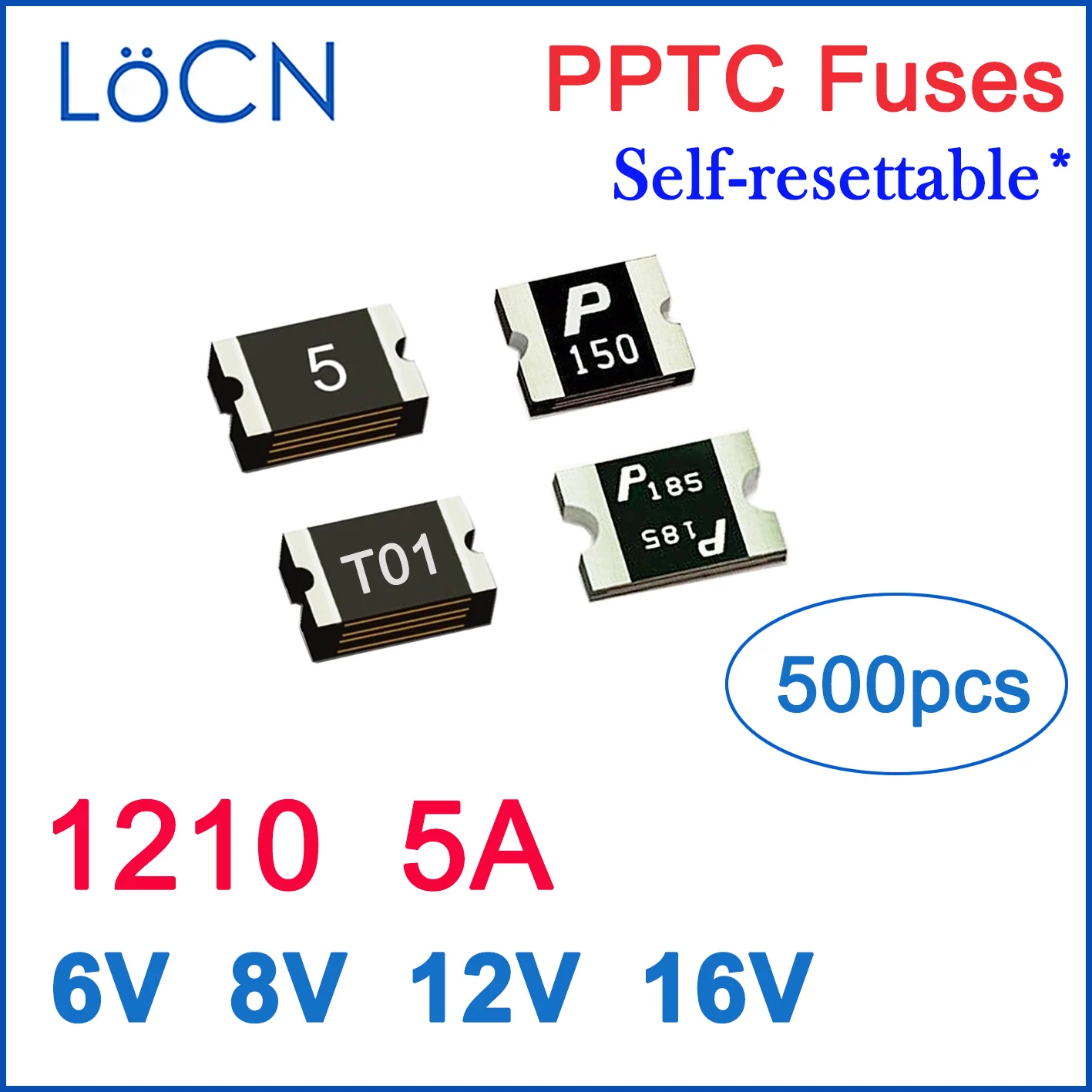 

Предохранители PPTC 1210, 5A, 5000mA, 6 в, 8 в, 12 В, 16 В, SMD, самосброс, сделано в Китае, высокое качество, 500 шт.