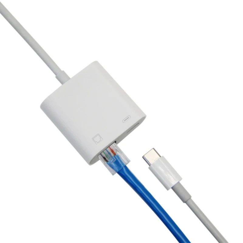 Стабильная сетевая карта передачи PD 60 Вт Type-C к RJ45 Lan Gigabit интернет-разъем адаптер