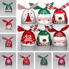 Рождественский Подарочный пакет 20 шт., снежинка, лось, Санта-Клаус, конфеты, сумки для дома 2021, новый год 2022, декор для Рождества