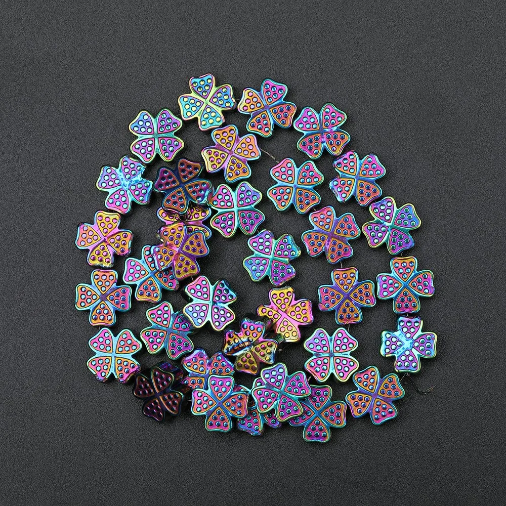 

Hematite Flower Flat Stone Beads Wholesale Tyre Beads Hematite Gemstone Beads For DIY Jewelry Making