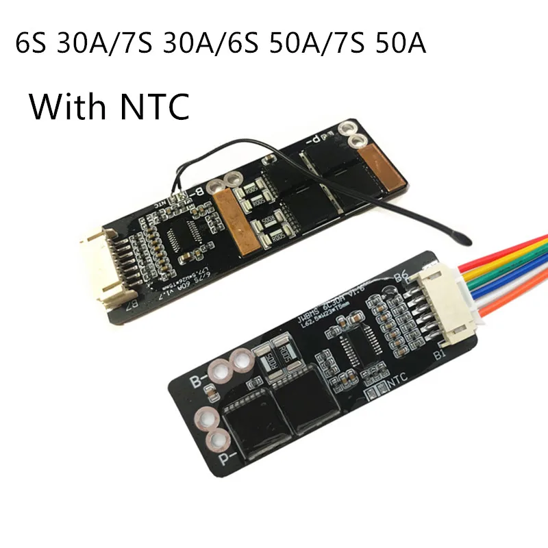6S 30A/7S 30A/6S 50A/7S 50A BMS Board with NTC for  3.7V Ternary Lithium Battery Protection Board/BMS 7S/BMS 6S Board