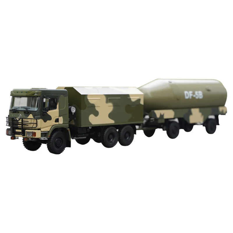 

1/24 Alloy Die-casting Car Model Shaanxi Automobile x3000 Army Truck Dongfeng 5B DF-5B Missile Transporter High-end Collection