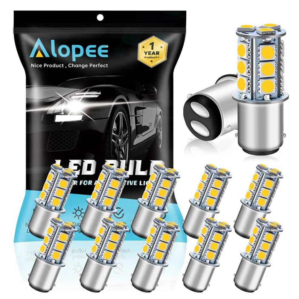 

12-Pack BA15D 1142 LED 18 SMD Light 12V-DC Car Interior RV Camper lighting Turn Signal Light Tail BackUp Bulb White / Warm White