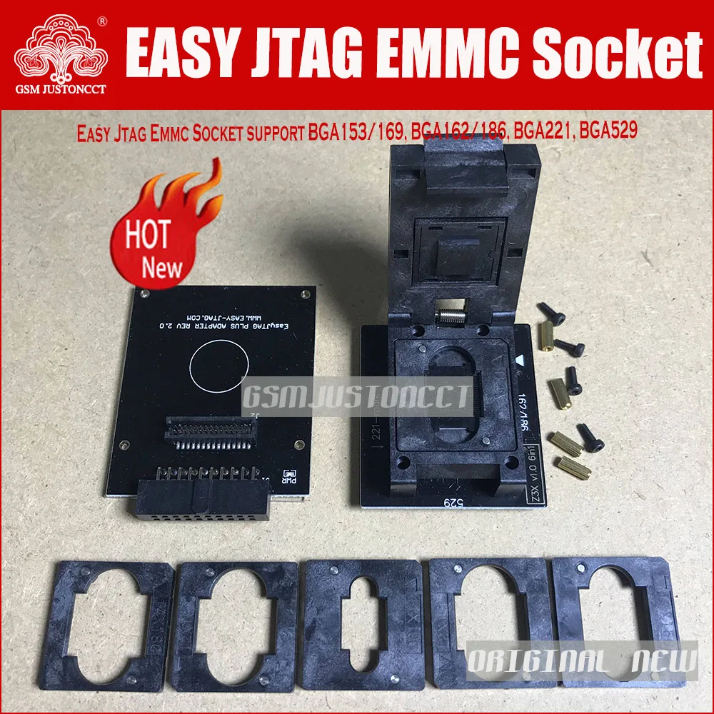 2022 NEW Original EASY JTAG PLUS BOX EMMC Socket (BGA153/169 BGA162/186 BGA221 BGA529) | Мобильные телефоны и аксессуары