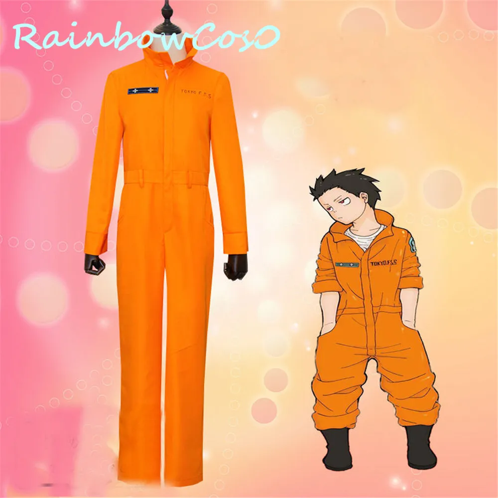 Костюм для косплея RainbowCos0 комбинезон Артура огненная сила no Shouboutai Shinra Kusakabe
