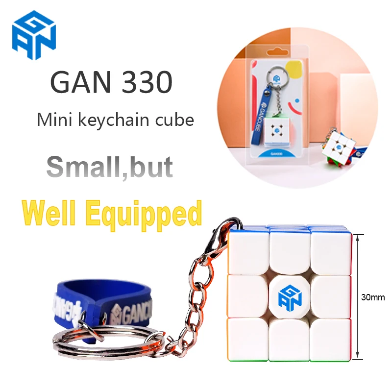 Оригинальный брелок GAN330 кубик gans 3x3 Mini 30 мм Карманный скоростной куб без наклеек