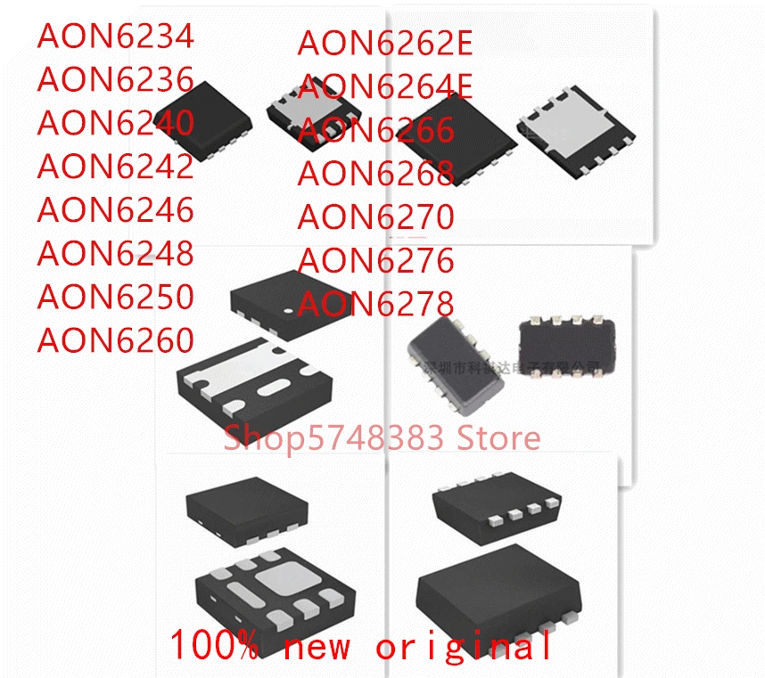 10 шт. AON6234 AON6236 AON6240 AON6242 AON6246 AON6248 AON6250 AON6260 AON6262E AON6264E AON6266 AON6268 AON6270 AON6276 AON6278 |