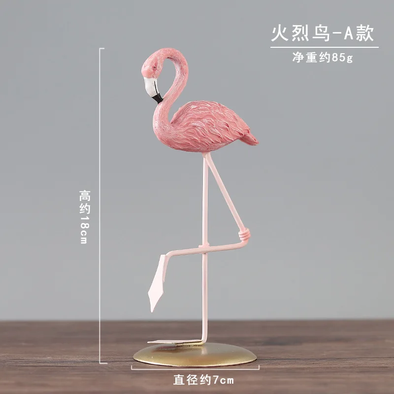 Nordic Creative Resin Crafts Flamingo Decoration Home Living Room Desk Wine Cabinet | Дом и сад