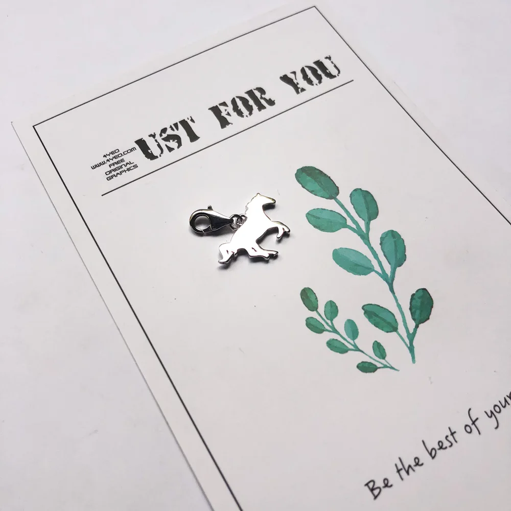 Подвеска в виде бегущей лошади Весенняя бижутерия 2020 пробы серебро 925 модный