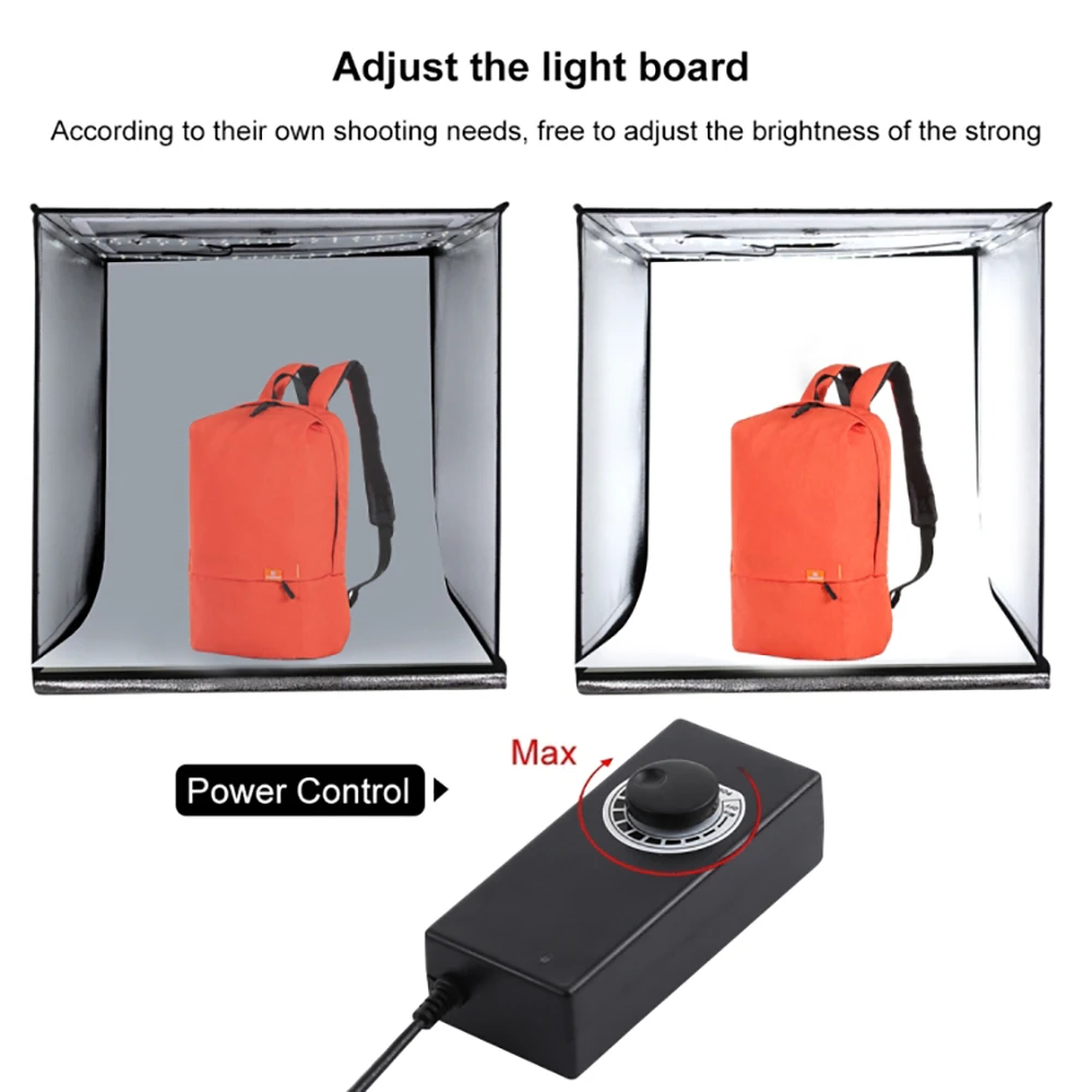 

60*60cm Photo Studio Light Box Portable Softbox Photo Tent White Background LED Lightbox for Photography Product Shooting