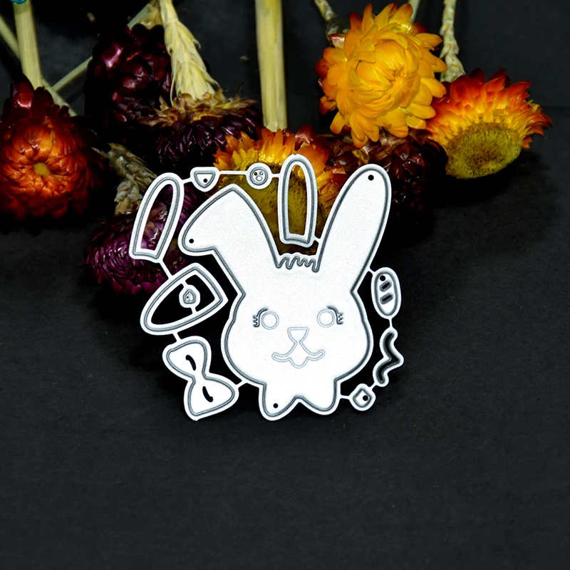 Пасхальный кролик металлический трафарет для аппликаций ремесло стальной и