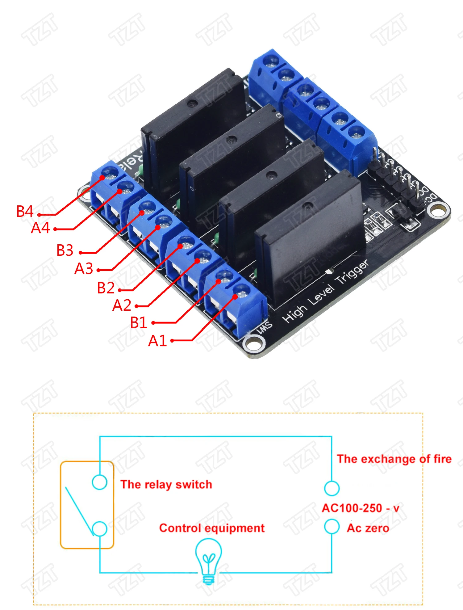 TZT 1 2 4 8 канальный 5 В DC релейный модуль твердотельный высокий уровень SSR AVR DSP G3MB-202P реле для Arduino