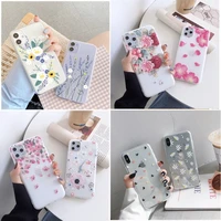 floral phone case for iphone 11 pro 6s 6 7 8 plus x xs max xr silicone soft flower back cover case for iphone se 2020 5s 5
