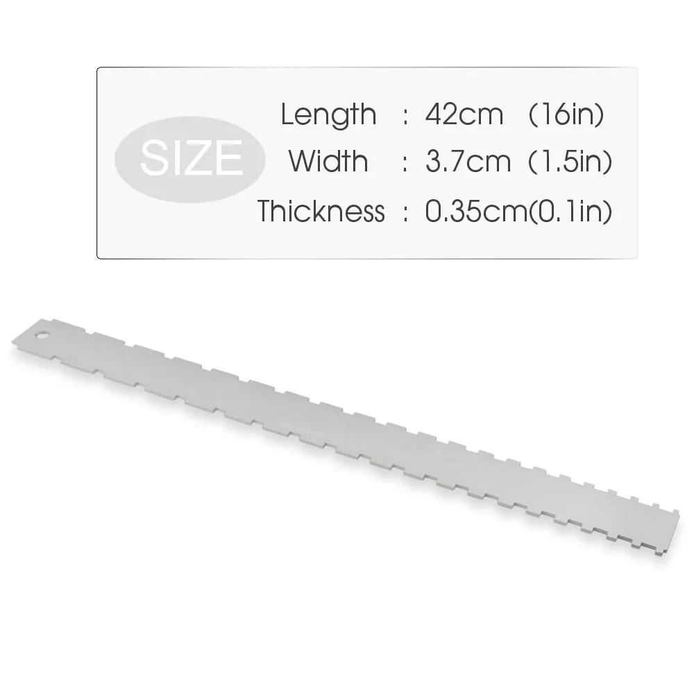Guitar Fretboard Frets Neck Notched Ruler Straight Edge Luthier Tool with 5 Picks for Electric Guitars 24.75&quot 25.5&quot Scale | Спорт и