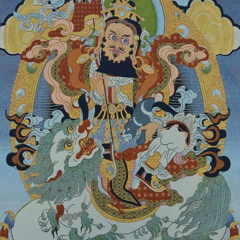 Ковер с тибетским храмом статусом Будды вышивка парчовый гобелен настенный