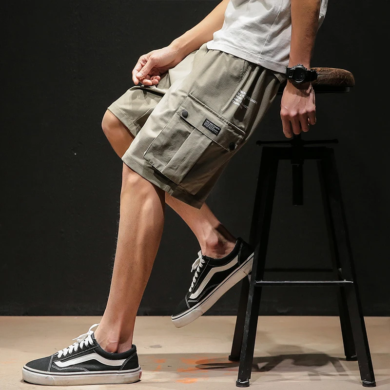 Шорты мужские повседневные с карманами уличная одежда винтажные джоггеры