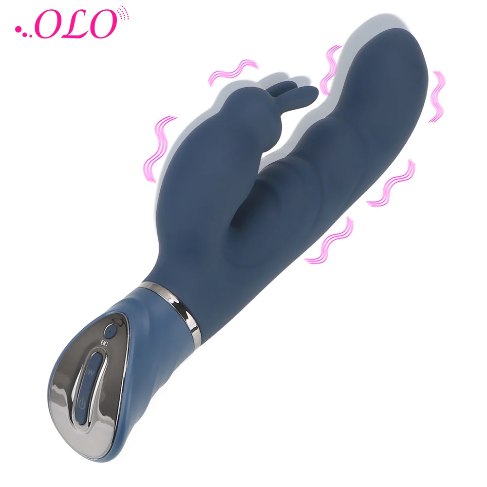 OLO 10 скоростей Стимулятор клитора влагалища G spot фаллоимитатор кролик Женский