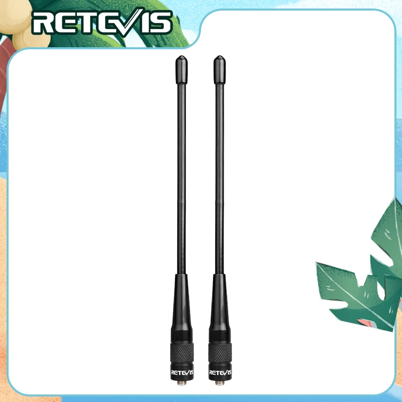 

2pcs Retevis RHD-701 VHF UHF Walkie Talkie Antenna SMA-F Female For Baofeng UV-5R Bf-888S For Kenwood For TYT Retevis RT5R RT7