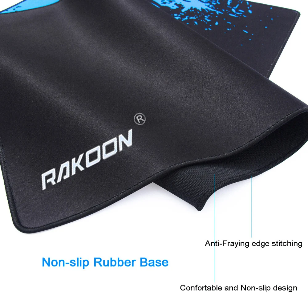 Игровой коврик для мыши Rakoon со сшитыми краями нескользящий компьютерной