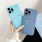 Чехол для iphone 13 pro max, слот для карт, бумажник, квадратная сторона, мягкая Жидкая силиконовая задняя крышка, aifon iphoen iphon ipone iphoe 13pro mini