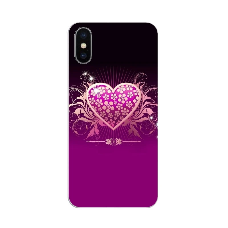 Цвет синий красный сердце любовь мягкий чехол для телефона силиконовый TPU